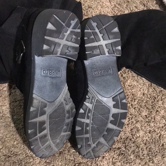 🥳UNR8ED”  💐(Size 8.5 wide) black knee high zipper Boots like new🎊 no Box - Picture 9 of 9